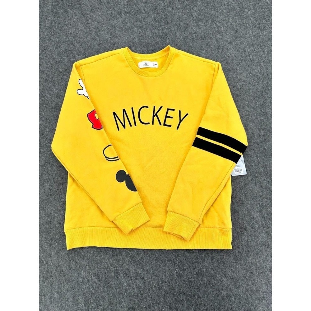 Disney Mickey Mouse‎ Yellow Sweatshirt Crewneck Graphic  Size L  & XL Unisex